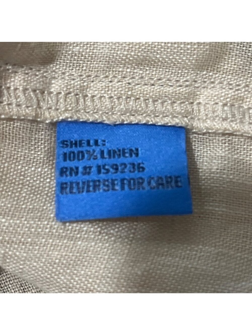 J. McLaughlin Womens Size L Button-Up Top 100% Linen Shirt Beige Long Sleeve - Picture 7 of 8